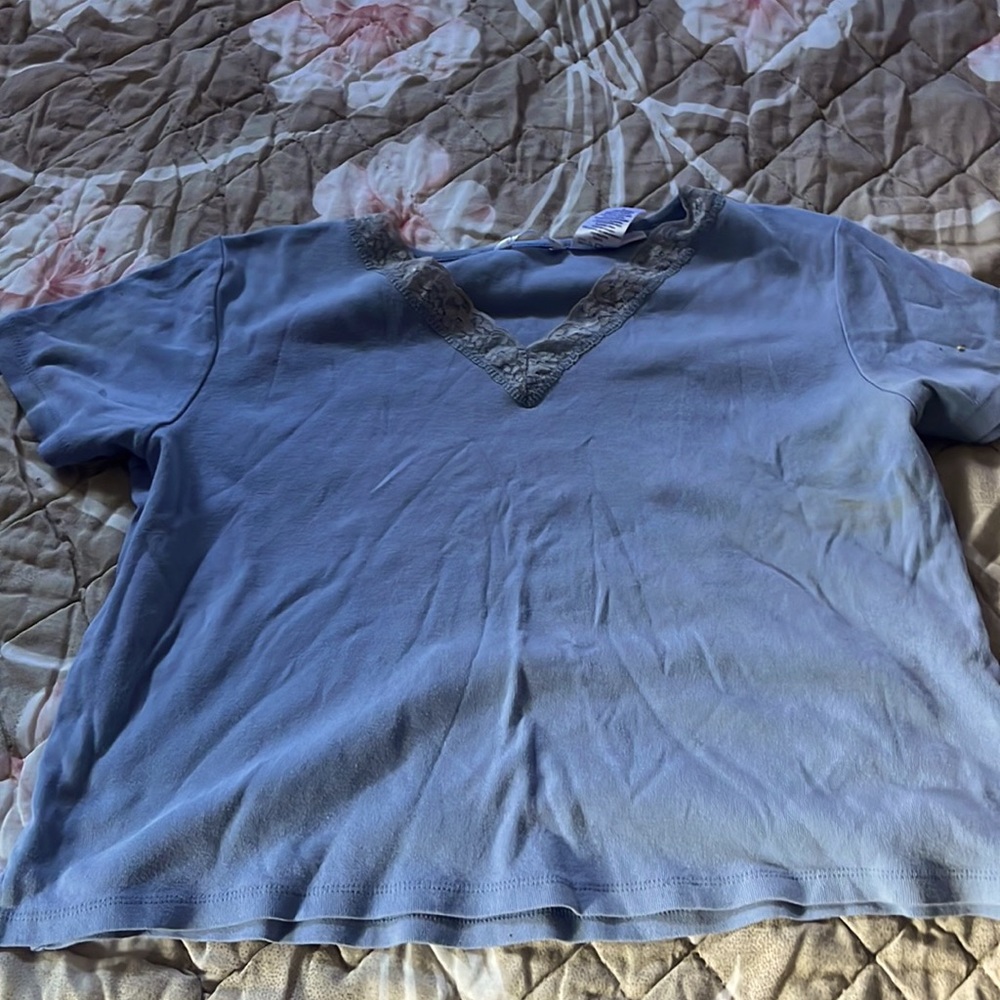 Blue lace shirt